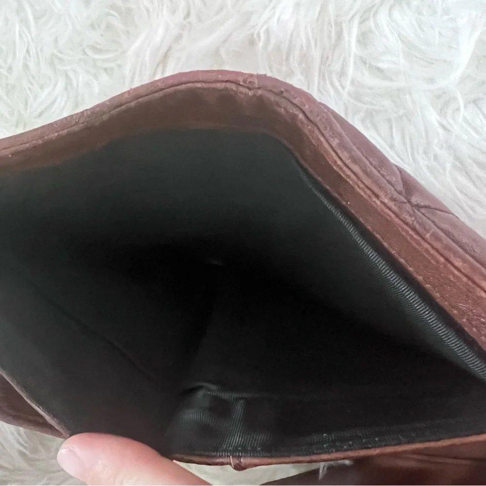 Authentic Chanel Brown Classic Flap Wallet With Chain - Picture 12 of 12